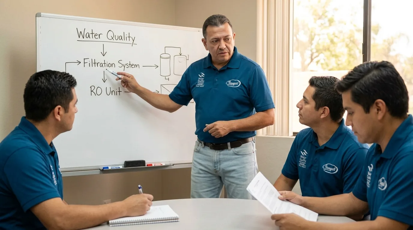 Seagull Water Solutions expert technician with Water Quality Association certification